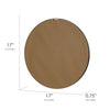 Boho Rustic Farmhouse Wood Framed Wall Medallion - Brown, Grey (17")
